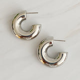 Polished Hollow Daily Hoop Earrings