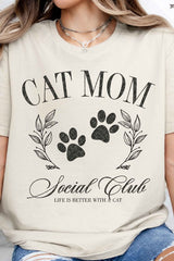 CAT MOM SOCIAL CLUB GRAPHIC TEE