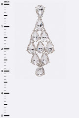 Teardrop Chandelier Bridal Crystal Earrings