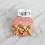 Cabled Bow Stud Earrings