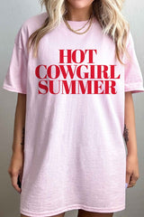 HOT COWGIRL SUMMER OVERSIZED GRAPHIC TEE