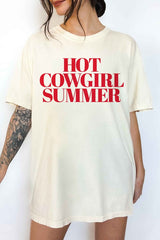 HOT COWGIRL SUMMER OVERSIZED GRAPHIC TEE