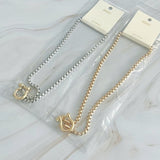 Luxe Pendant Box Chain Necklace