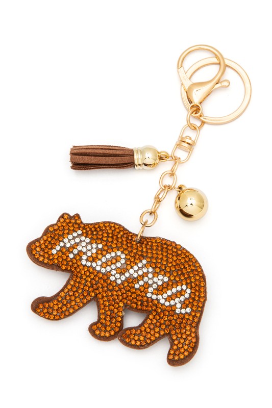 MAMA Bear Rhinestone Pillow Key Chain