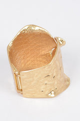 Textured Iconic Statement Hinge Bangle