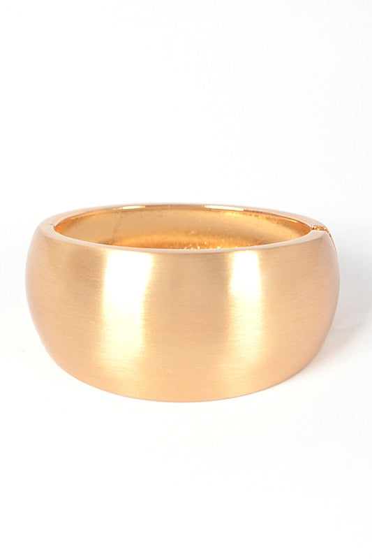 Polished Statement Hinged Bangle