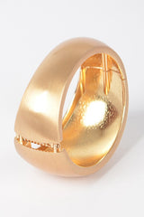 Polished Statement Hinged Bangle