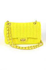 Faux Straw Fashion Shoulder Bag