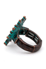 Mix Tone Enamel Western Stretch Ring