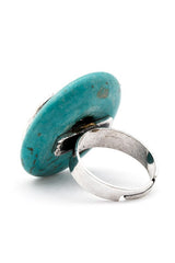 Distressed Horse Shoe Turquoise Ring