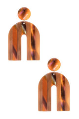 Mix Tone Resin Iconic Earrings