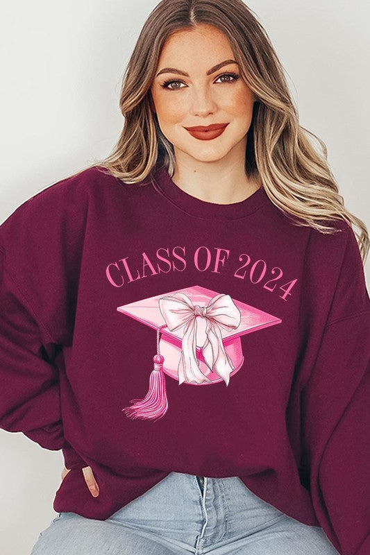 Coquette Class of 2024 Graphic Fleece Sweatshirts