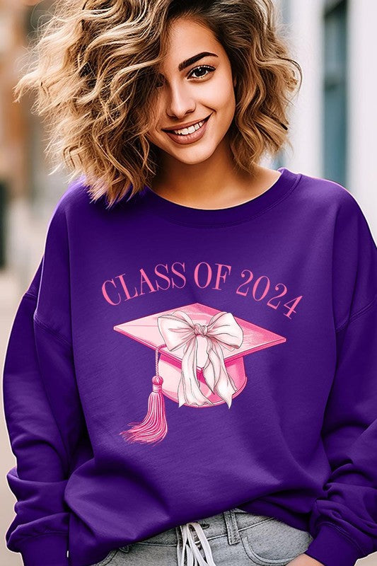 Coquette Class of 2024 Graphic Fleece Sweatshirts