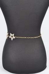 Rhinestone Star Iconic Chain Belt