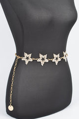 Rhinestone Star Iconic Chain Belt