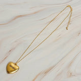 Mama Engraved Heart Pendant Necklace