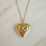 Nostalgic Heart Initial Open Locket Necklace