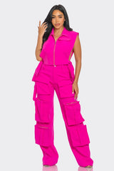 Athina Vivid Pink Cargo Matching Set