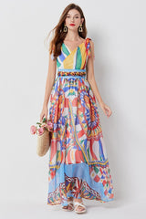 WOMEN FASHION CHIFFON MAXI DRESS