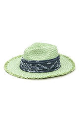 Bandana Mint Color Straw Hat