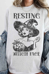 RESTING WITCH HALLOWEEN OVERSIZED GRAPHIC TEE