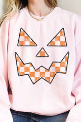 HALLOWEEN CHECKER JACK OVERSIZED SWEATSHIRT