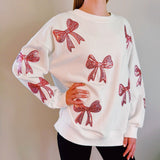 Sparkly Bow Patch Sweatshirt