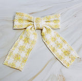 Soft Tweed Bow Hair Clip