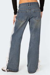 WOMEN FASHION CASUAL STYLE DENIM PANTS