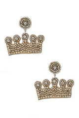 Seed Beads Tiara Drop Iconic Earrings