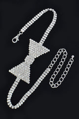 Rhinestone Bow Tie Iconic Choker Necklace