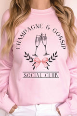 CHAMPAGNE AND GOSSIP Graphic Sweatshirt