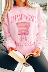 CHAMPAGNE GIRLS CLUB Graphic Sweatshirt