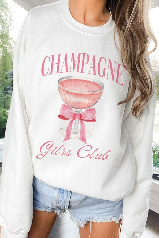 CHAMPAGNE GIRLS CLUB Graphic Sweatshirt