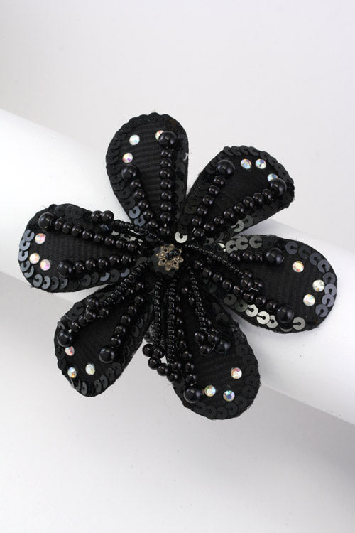 Sequin Flower Convertible Bracelet Scrunchie