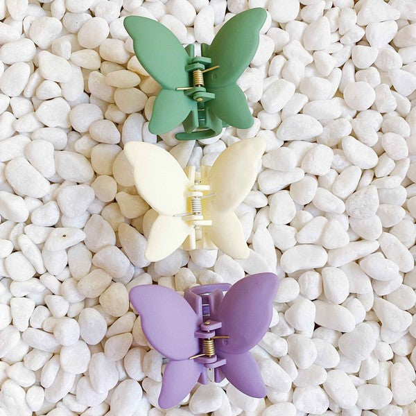 Trio of Butterflies Hair Claw Set